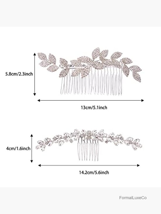 41 Pc Sparkly Rhinestone Pearl Hair Pins Combs Clips Set main image 6